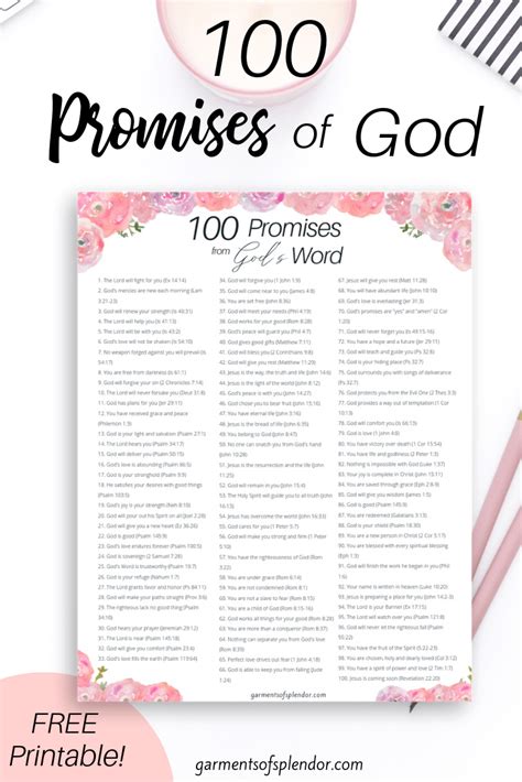 Printable List Of God S Promises Pdf